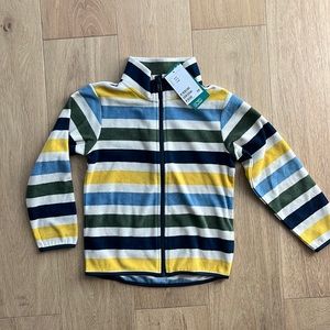 H&M blue striped fleece jacket Boys 5T